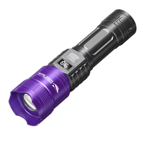LED ultraviolet lommelygte zoombar mini violet lys