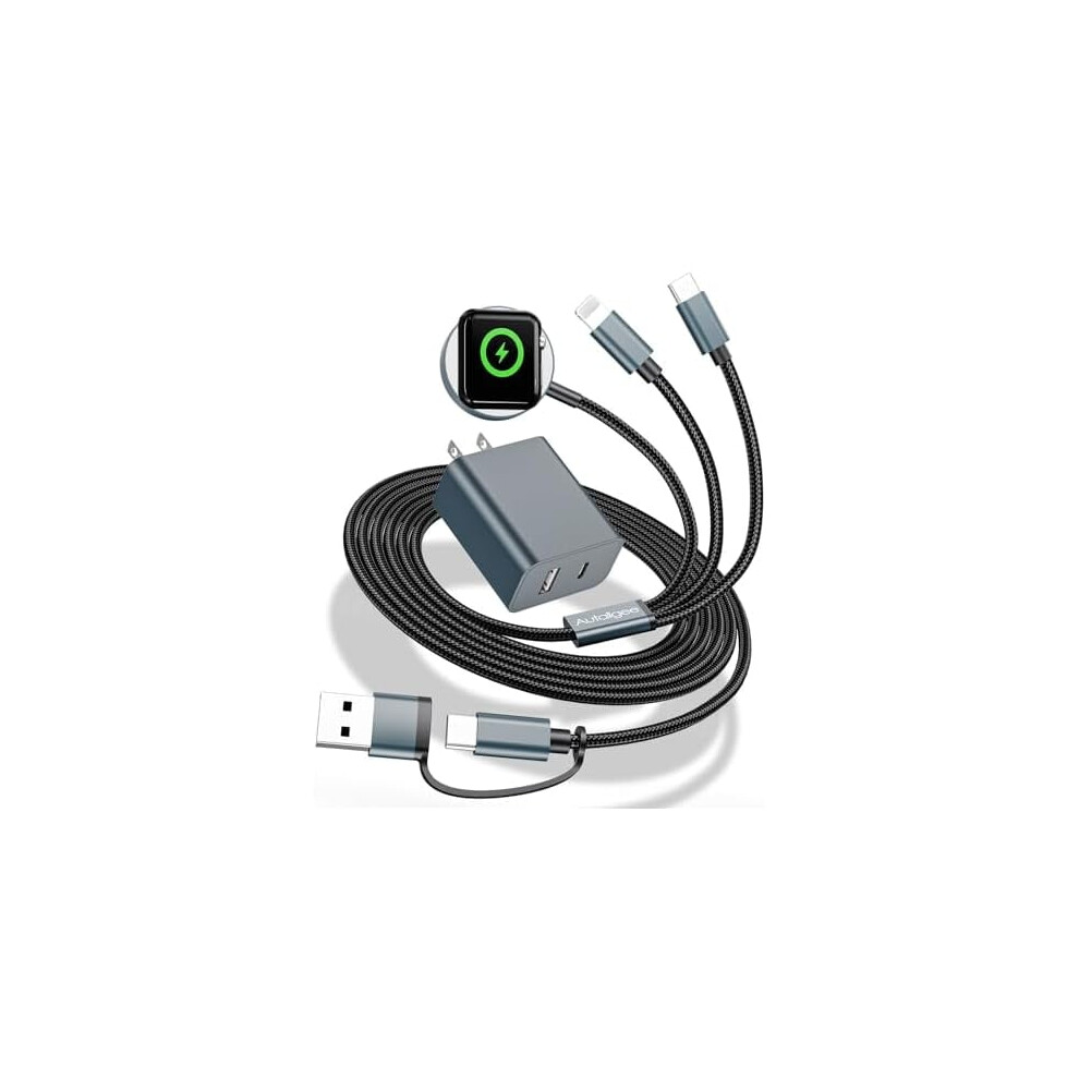 Fu19995ft Travel Charger 3-In-1: Usb-C/Pd 20W Block + Cable, Compatible With Apple Watch Ultra/Se/10Â1 & Iphone 16Â13, Galaxy S24 9178400126055