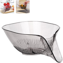 Panier d'égouttage en polycarbonate avec bec verseur, 23,4 x 19 x 12,4 cm