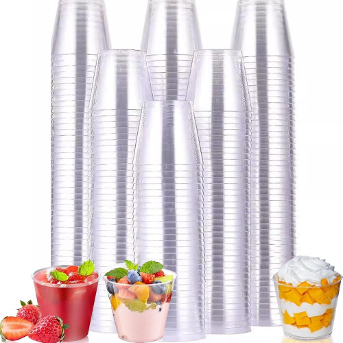 Wegwerpbare plastic borrelglaasjes van 30 ml (200 stuks)