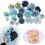 Mini Fabric Rose Heads – Assorted Blue Artificial 1