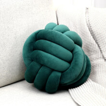 Knot Pillows Ball Round Throw Pillows Home Decor Cushion Decorative Aesthetic Throw Pillows,Dark Green 8inch