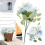 7-Head Artificial Hibiscus Bridal Bouquet Light Blue 1