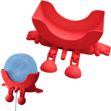 3D-geprinte sponshouder met ophangpoten – rood, 15 stuks