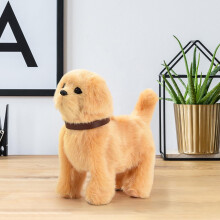 1 Pcs Plush Toy Puppy Electronic Interactive Pet Dog Walking,Tail Wagging, Stretching Companion Animal for Kids