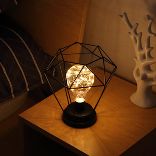 Lampe de nuit en fer noir pour bar/café (1 pièce)