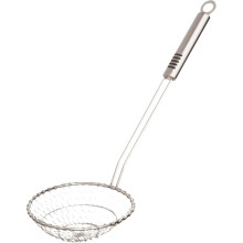 Spider Strainer | 5-Inch Stainless Steel Wire Mesh Ladle with Sustainable Wood Handle for Frying, Cooking, and Draining