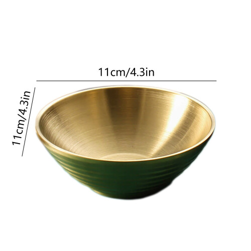 Bol à ramen en acier inoxydable doré 11 cm 2