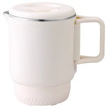 Foldable Travel Electric Kettle 27.1oz, Portable Collapsible 304 Stainless Steel, Dual-Layer Anti-Scald, Ideal for Camping, Tea, Coffee