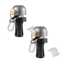 2pcs Bike Handlebar Plug Warning Accessory Loud High-Alloy Cycling Bell, Easy Installation for Road Bikes, Durable & Lightweight