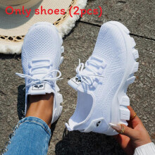 (White,41)Zapatillas cómodas transpirables de malla para mujer con plantilla Eva para salidas informales