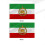 Irans lejon- och solflagga 12x1,8 m dubbelsidig polyester 3