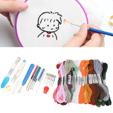 Punch Needle Stickerei-Set für Anfänger, Baumwolle & Kunststoff, DIY Nähset
