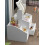 Witte houten make-up organizer met lades en spiegel 5