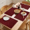 Weinrote Polyester-Tischsets, 12er-Set 5