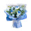 Hand-Knitted Blue Crochet Flower Bouquet 14" 4