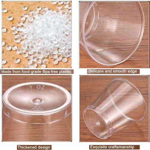 300er-Packung durchsichtige Schnapsgläser aus Kunststoff (30 ml) 2