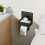 Toiletpapirholder i rustfrit stål med hylde 4