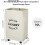 Beige 90L Large Rolling Laundry Basket - Collapsible Tall Rectangular Hamper with Handle for Dorm & Laundry 2
