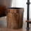 Πλαστικός κάδος απορριμμάτων από ξύλο με καπάκι, 11,6 ίντσες, καφέ 5