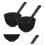 8Ensemble Bol Silicone Noir Doux Pour 8