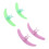Ensemble de 2 pads d’isolation en silicone pour cils, violet et vert 1