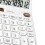 Large White Desktop Calculator with LCD Display, Silent Button, AAA Battery Powered 6