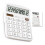 Large White Desktop Calculator with LCD Display, Silent Button, AAA Battery Powered 10