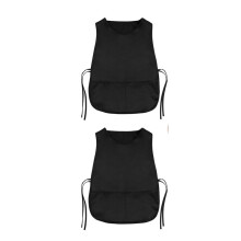 2pcs Unisex Apron Vest 2 Deep Pockets Unisex Apron for work kitchen Adult Hoodies, Shoemakers, Chefs, Cleaning and Nursing Clothes, Waterproof black