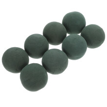 Palline di spugna floreale verde oliva, 9 cm, 8 pezzi
