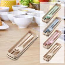 Ensemble cuillère, baguettes et fourchette – Vaisselle de table portable 3 pièces