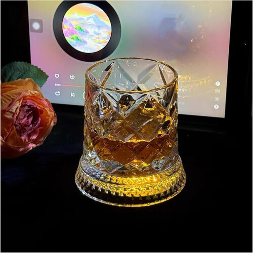 Kristall-Whiskyglas, Diamantschliff, 280 ml
