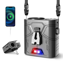 Ventilateur de ceinture portable 20Â 000 mAh, 5 vitesses, Ă clipser