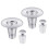 Badrumssil i stål med lock, 1-pack 1