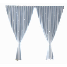 Elegante, transparente Spitzengardinen für Fenstertüren, ohne Bohren.