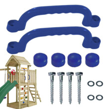 Weatherproof Playground Safety Handles, Set of 2 Non-Slip Grip Bars – Compatible with Play Houses, Backyard/School/Gym