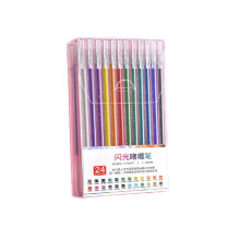 1 Set Highlighter & Colored Pen - Multi-Color Design, Home Office Student Stationery Accessory