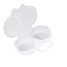 Microwave Egg Poacher Nonstick 2-Cavity with Lid
