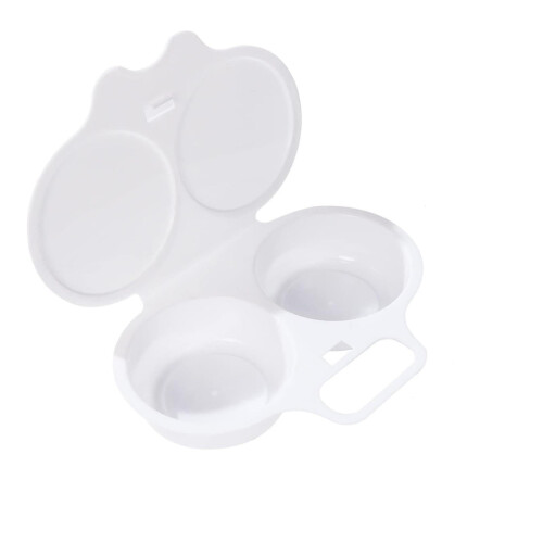 Microwave Egg Poacher Nonstick 2-Cavity with Lid