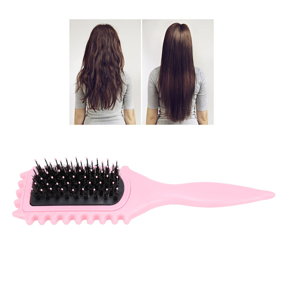 Pink Ergonomic Styling Brush with Soft Bristles for Drying & Curling