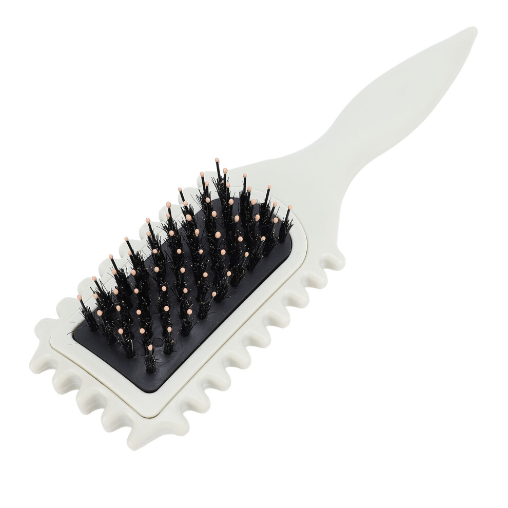 Beige Styling Brush With Soft Bristles & Ergonomic Handle Â