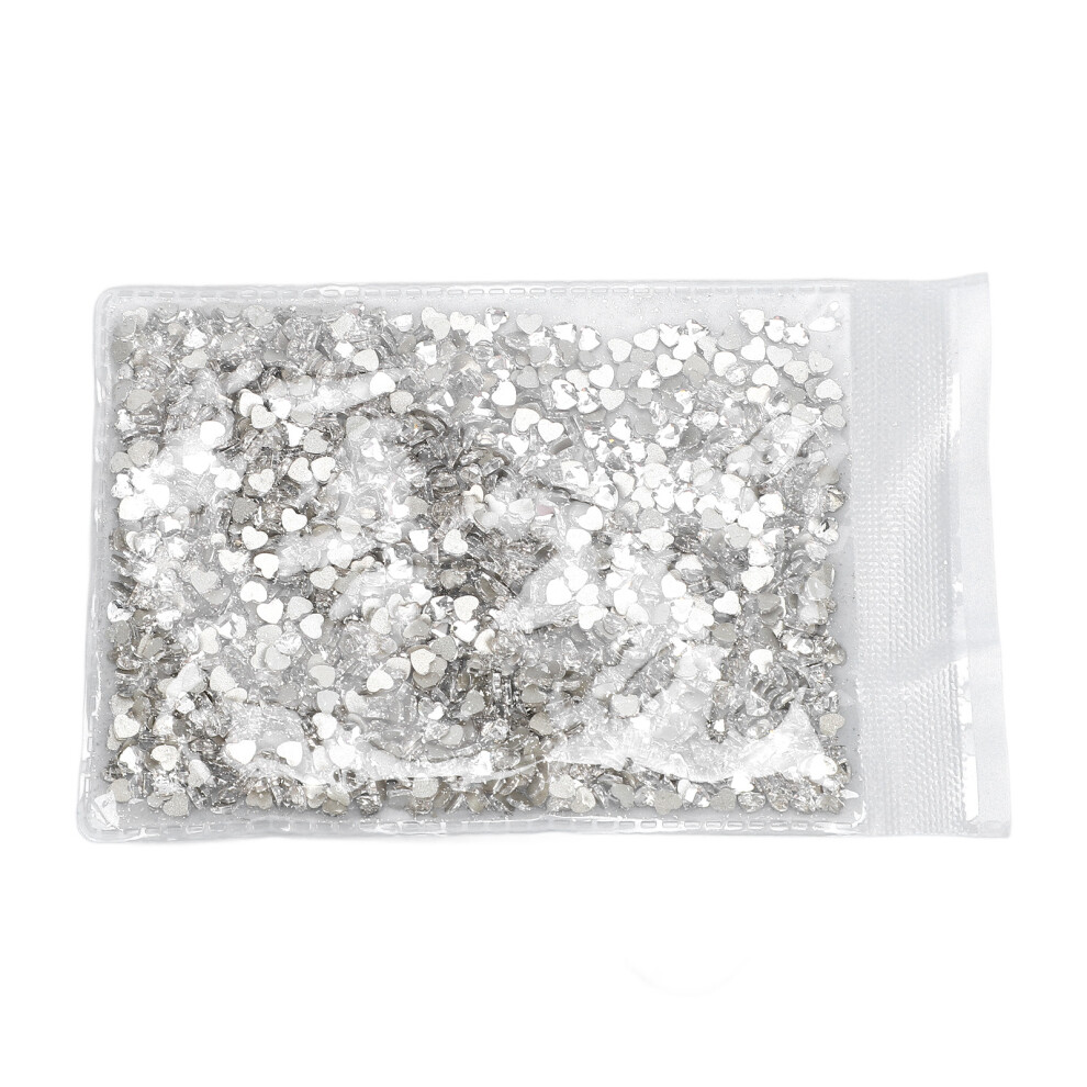Sparkling Heart-Shaped Nail Art Sequins 1 Pack, Flat Bottom Transparent Glitter