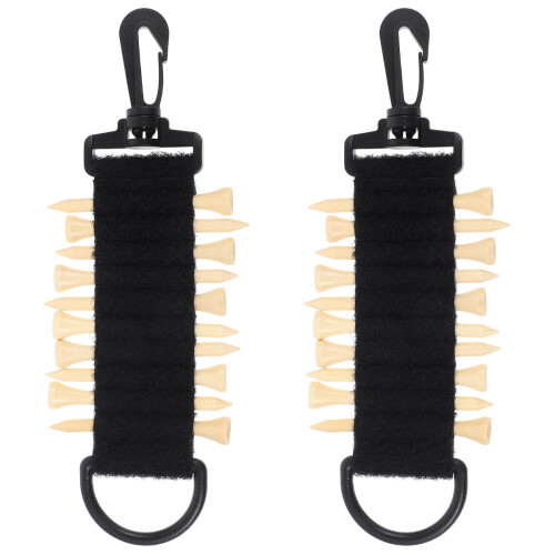 2Sets Kunststoff Und Stoff Golf Tees Halter Leichter Organizer Schwarz