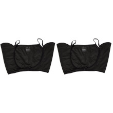 2Stk Schwarze Unterarm Schweißweste Elastisch Waschbar Polyester