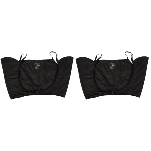 2Stk Schwarze Unterarm Schweißweste Elastisch Waschbar Polyester
