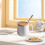 Ceramic Couple Mug Set with Lids 2-Pack White 4
