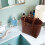 Boho Lysebrun Skulderveske PVC Vevd Stor Innside 8