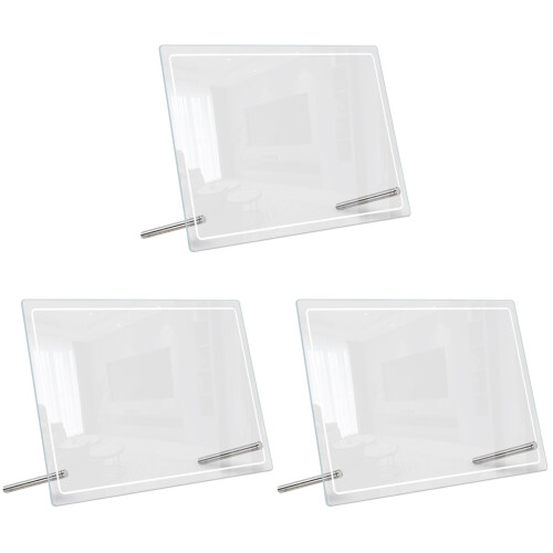 3Sets Klarer Acryl Schreibtisch Whiteboard Abwischbare Planer