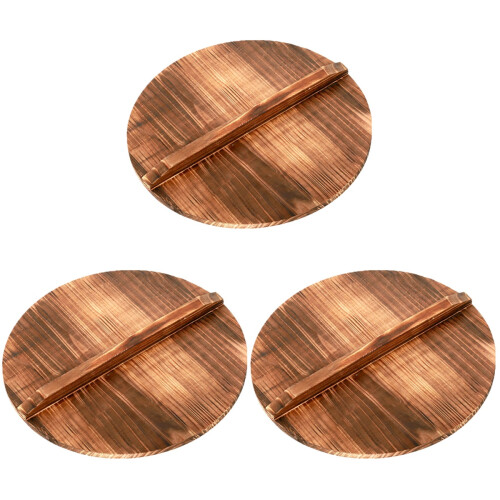 3Stk Holz Wokdeckel Schützend Und Langlebig