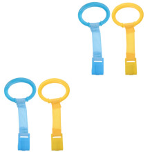 8Stk Baby Laufübungsringe Nylon Bunt Für Babybett Kinderbett